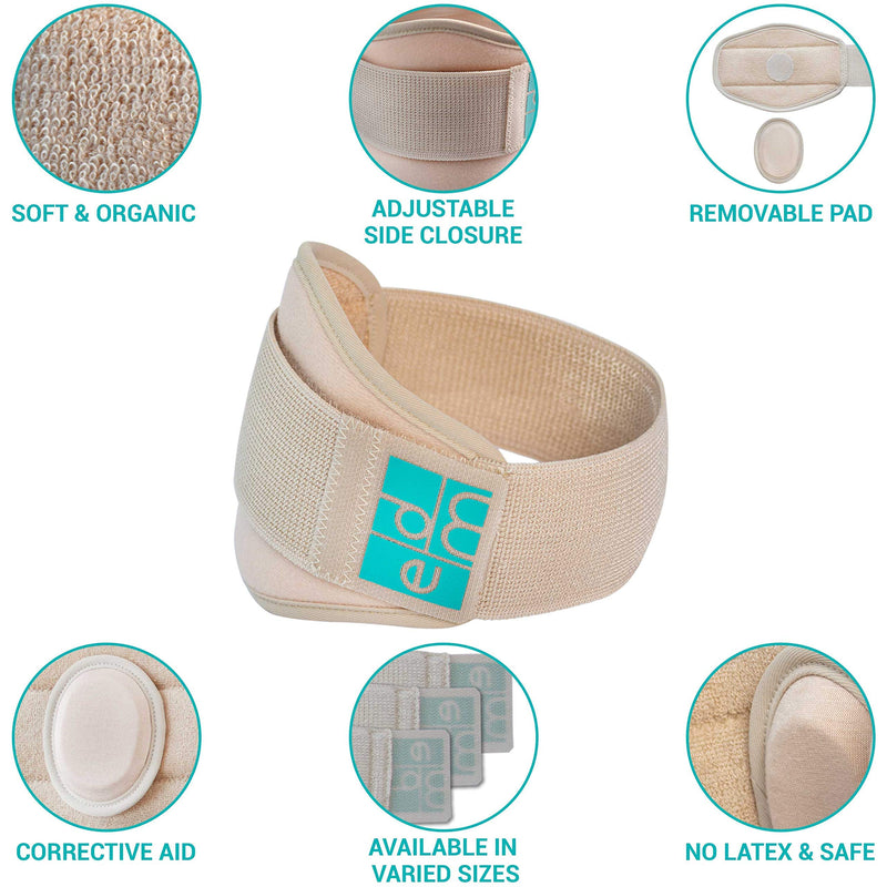 [Australia] - Everyday Medical Umbilical Hernia Belt for Babies, Tummy Wrap, Naval Button Binder, Newborns, Infant Abdominal Truss Support, Abdominal Belly Band with Compression Pad- Small/Medium 