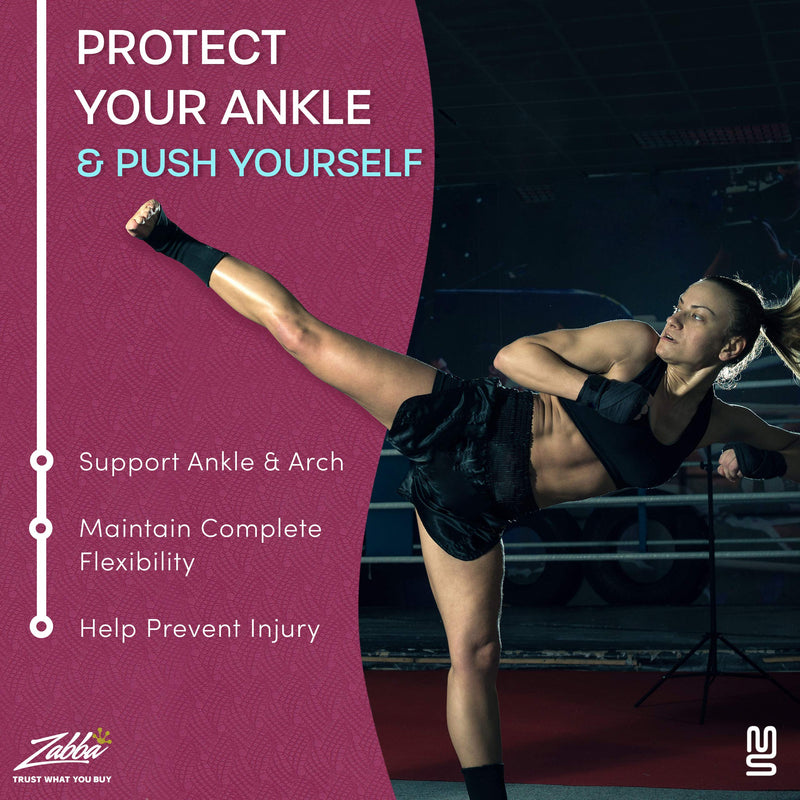 [Australia] - Modetro Sports Ankle Brace for Plantar Fasciitis Relief, Tendonitis, and Achilles Tendon Support - Compression Foot Sleeve for Men and Women Small Black 