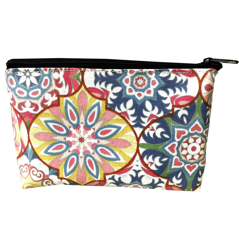 [Australia] - HappyDaily Pack of 6 Fashion Design Muliti-functional Bag Using as Makeup bag or Cosmetic Pouch or Travel Toiletry or Carrying Purse (Floral Pattern) Floral Pattern(Pink/Green/White) 