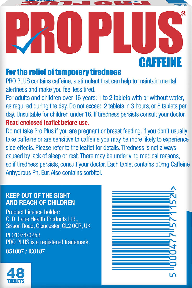 [Australia] - PRO PLUS 48 tablets - Caffeine Tablets - Sugar Free 48 Count (Pack of 1) 