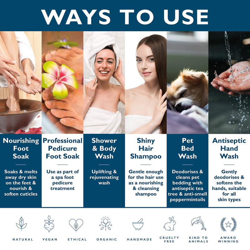 [Australia] - Organic foot soak hard skin vegan foot soak dry feet cracked heels peppermint foot soak organic aloe vera peppermint tea tree oils foaming foot soak remove dry skin feet cracked heels. Lockable pump 