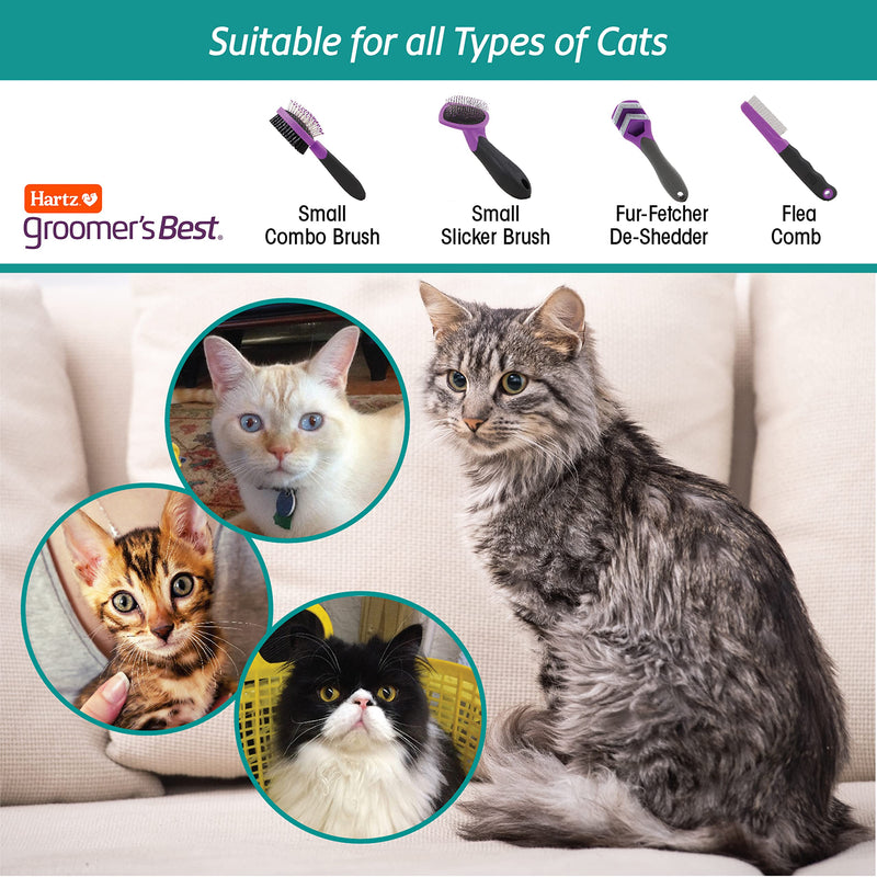 [Australia] - Hartz Groomer's Best Slicker Brush for Dogs & Cats, Detangles & Helps Deshedding for All Coat Types Cats and Small Dogs 