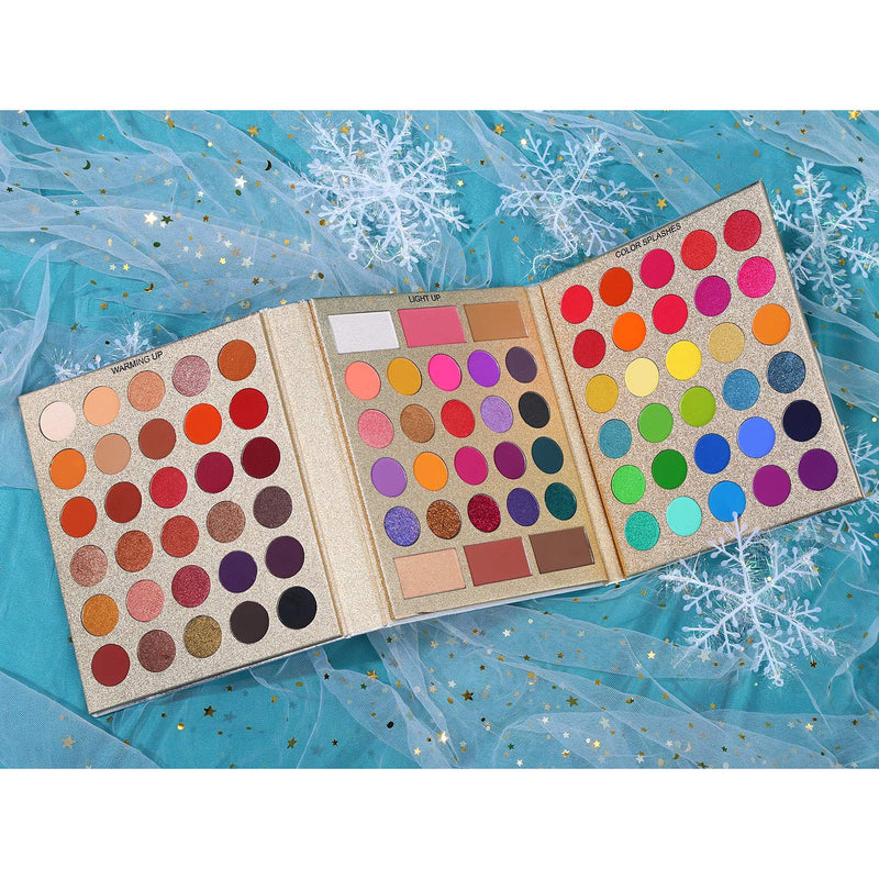 [Australia] - UCANBE Professional 86 Colors Eyeshadow Palette with 15pcs Makeup Brushes Set Matte Glitter Long Lasting Highly Pigmented Waterproof Contour Blush Powder Highlighter All in One 