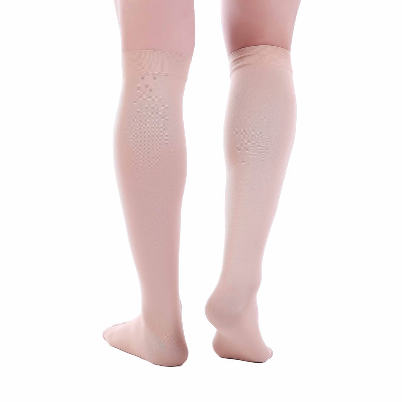 [Australia] - Doc Miller Open Toe Compression Socks 30-40 mmHg 1 Pair Medical Grade Stockings Skin/Nude X-Large Tall 