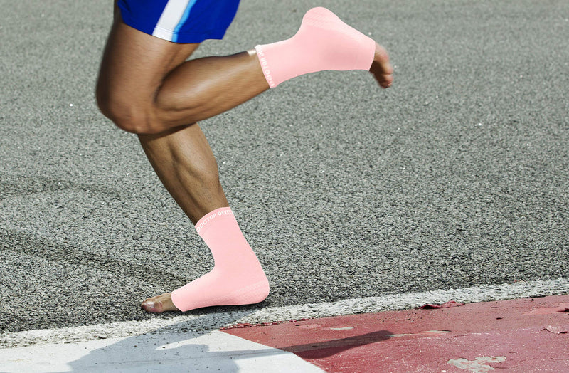 [Australia] - Doctor Developed Copper Infused Foot Compression Sleeves / Plantar Fasciitis Socks [PAIR] and Doctor Written Handbook Pink S 