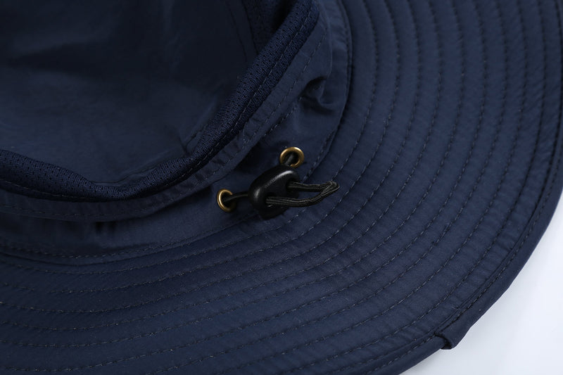 [Australia] - DDYOUTDOOR Summer Outdoor Sun Protection Fishing Cap Neck Face Flap Hat Dark Blue 