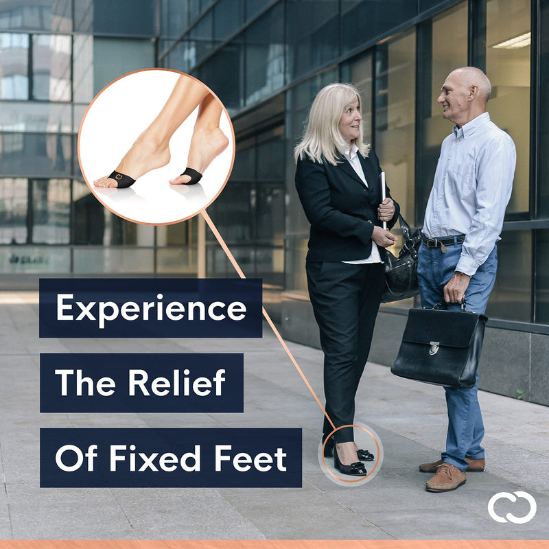 [Australia] - Copper Compression Metatarsal Pads for Women & Men - Copper Infused Foot Pads for Ball of Foot - Gel Cushions for Pain, Calluses, Bunions, Corns, Morton Neuromas, Sesamoiditis - Fit for Heels & Shoes Small/Medium (1 Pair) 