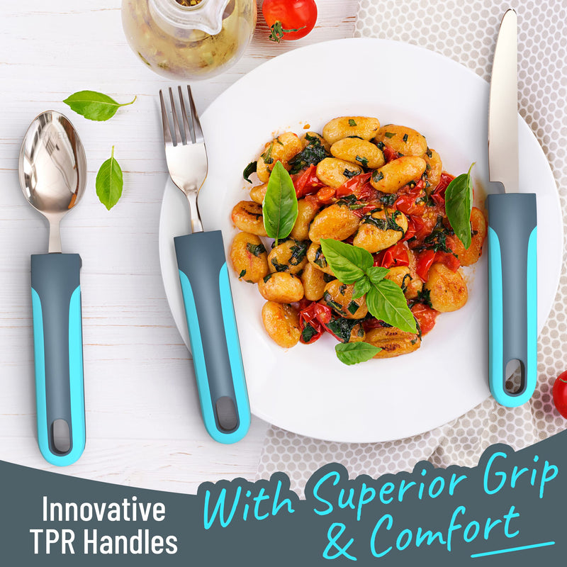 [Australia] - Medipaq Easy Grip Cutlery - Great for The Elderly, Disabled Or Those Suffering with Tremors and Trembling Hands. Easy Pick up. (1x Set) 