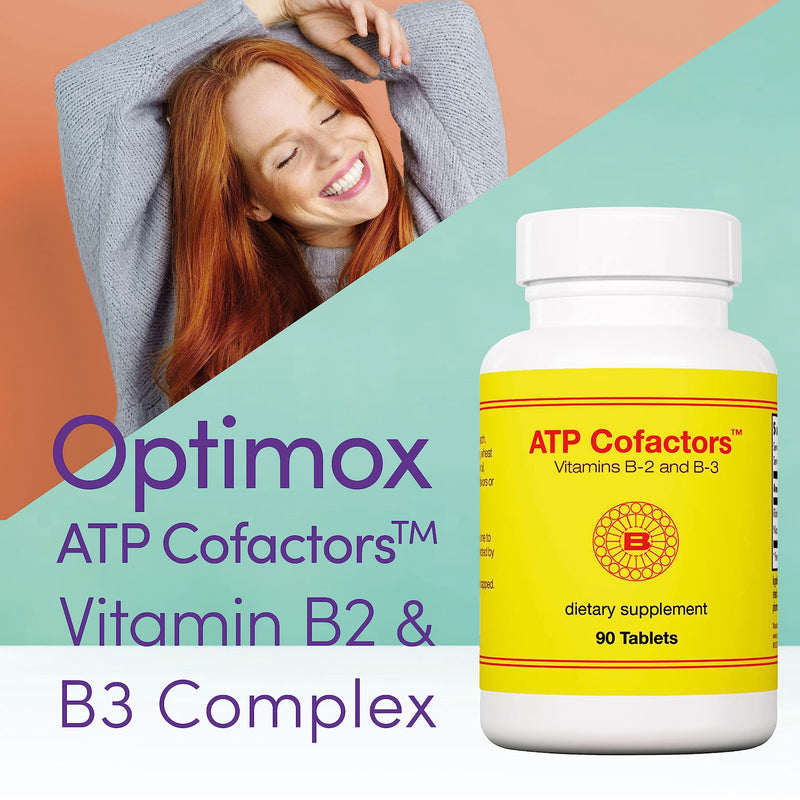 [Australia] - Optimox, ATP Cofactors, with Riboflavin (B2) and Niacin (B3), High Strength, 90 Vegan Tablets, Laboratory Tested, Vegetarian, Gluten-Free, Soy-Free, Non-GMO 