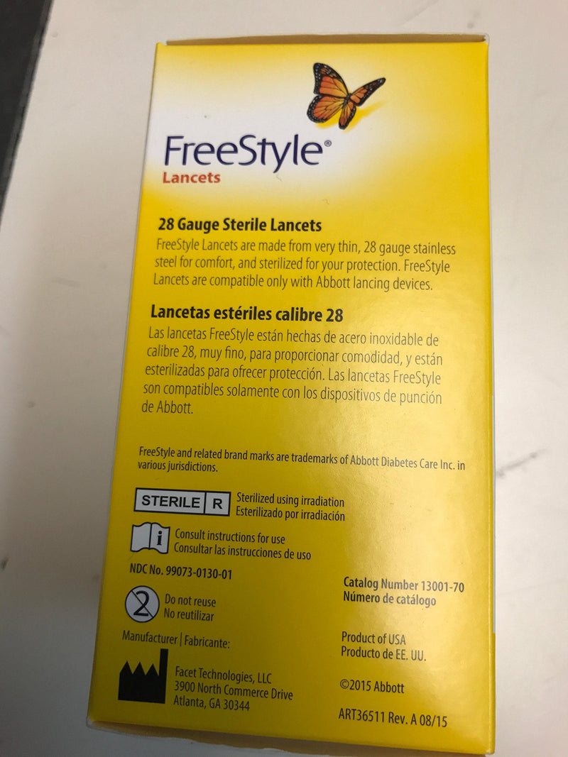 [Australia] - Freestyle 100 Lancets 28g (Pack of 1) 