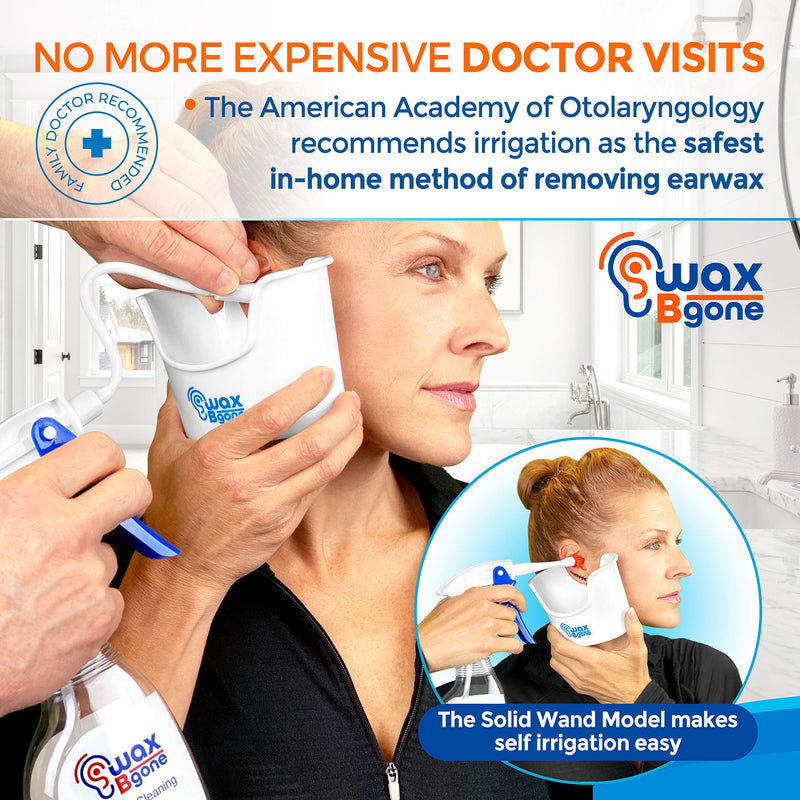 [Australia] - WaxBgone Ear Wax Removal Kit with SoftSpray Ear Irrigation Tips for Safe and Effective Earwax Removal - Complete Ear Cleaning Kit for Adults and Kids - Includes Ear Wax Removal Softening Drops 