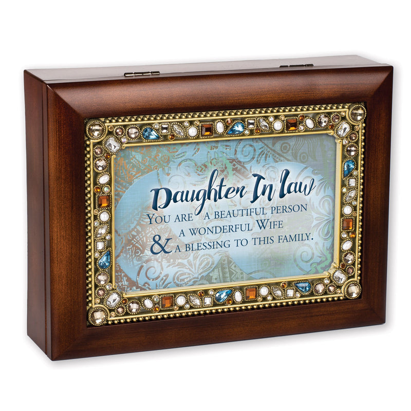 [Australia] - Cottage Garden Daughter in Law Beautiful Person Woodgrain Jewelry Music Box Plays You Light Up My Life 