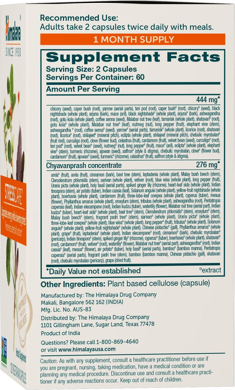 [Australia] - Himalaya StressCare for Natural Stress Relief, 120 Capsules, 1 Month Supply 