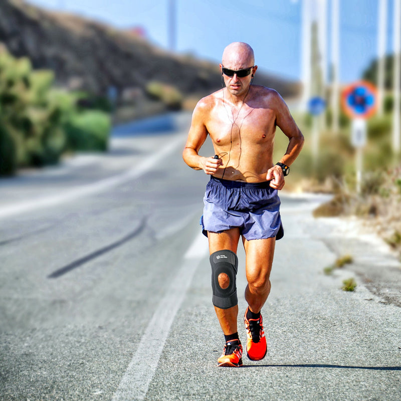 [Australia] - Vital Salveo-Germanium 9.5" Knee Brace /Adjustable Straps/S-Stays/Open Patella, Knee Support-Large Fit Large Fit 