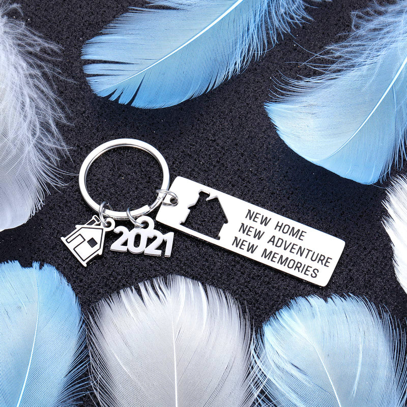 [Australia] - 2021 New Home Housewarming Key Chain Gift for Men Women Realtor Closing Gift for New Homeowners Christmas New Year Gift to Families Friends New Neighbor New Home Housewarming Party Gift for Him Her 