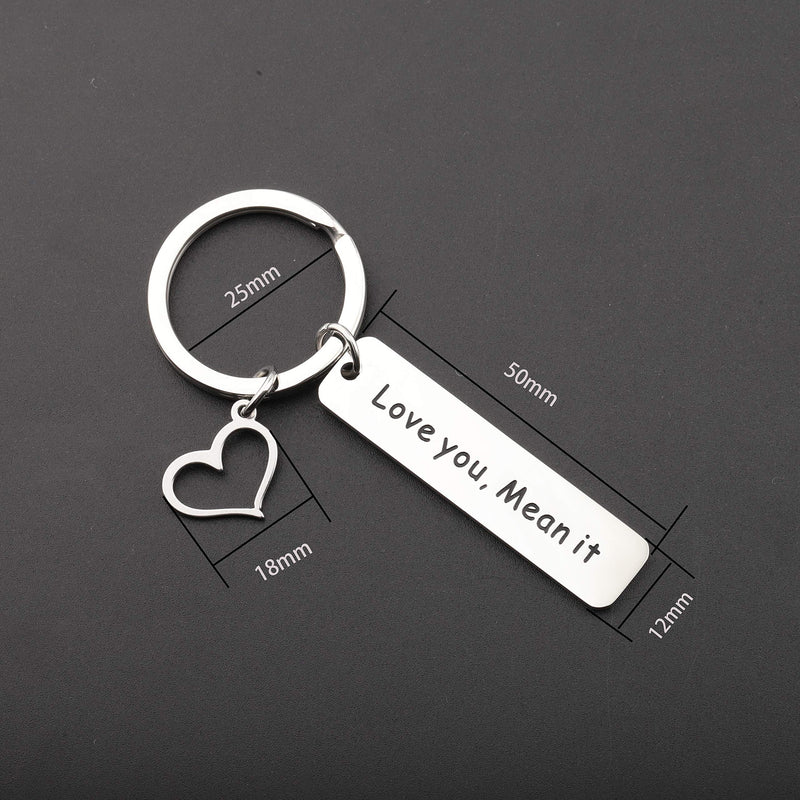 [Australia] - MAOFAED Gift for Boyfriend Husband Gift Love You Mean It Birthday Gift Men Keychain Gift Love Mean 