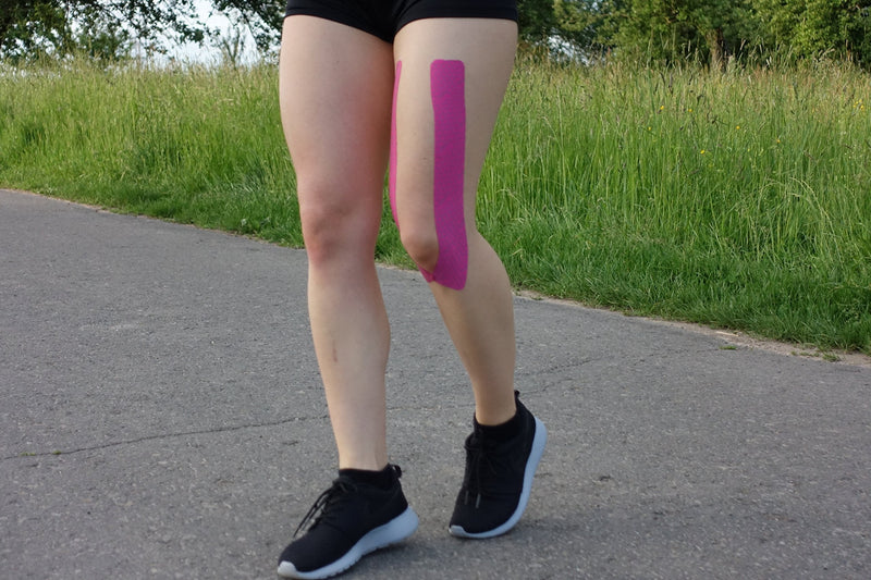 [Australia] - FlexU Kinesiology Tape - 140 Ultra-Thin Hypoallergenic Latex-Free 2" Wide x 10” Long Pre-Cut Strips Designed for Knee, Shoulder & Back Support Pink Pre-Cut 