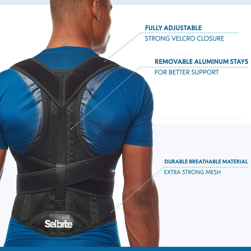 [Australia] - Back Brace Posture Corrector for Men and Women - Adjustable Posture Back Brace for Upper and Lower Back Pain Relief - Muscle Memory Support Straightener (X-Large) X-Large 
