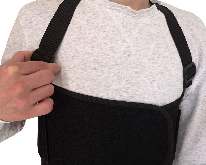 [Australia] - Solmyr Rib and Chest Support Brace, Broken Rib Brace, Breathable Rib Belt for Sore or Bruised Ribs Support, Sternum Injuries, Dislocated Ribs Protection, Pulled Muscle Pain (L/XL) Large (Pack of 1) 