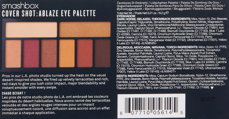 [Australia] - SmashBox Cover Shot Eye Shadow Palette, Ablaze, 0.6 Ounce 