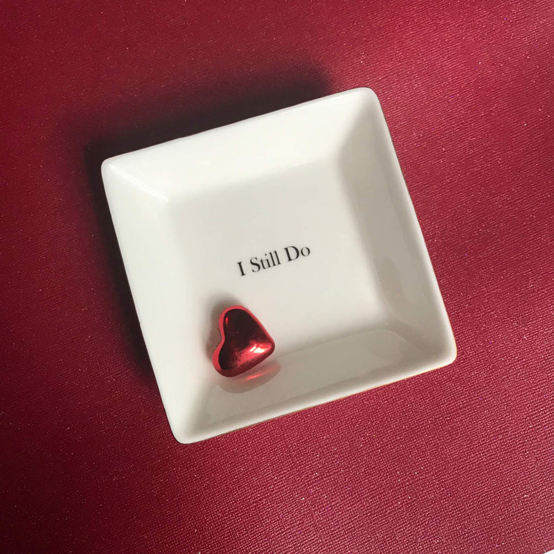 [Australia] - I Still Do Perfect Anniversary Gift for Wife or Husband – Ceramic Jewelry Dish or Ring Holder – Elegant Trinket Tray by Simply Charmed 