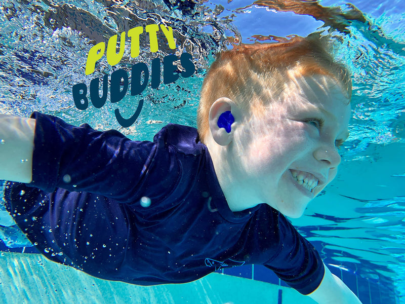 [Australia] - Putty Buddies Ear Plugs 10-Pair Pack - Soft Silicone Ear Plugs for Swimming & Bathing - Invented by ENT Physician - Block Water - Premium Swimming Earplugs - Doctor Recommended Purple/Teal/Magenta 
