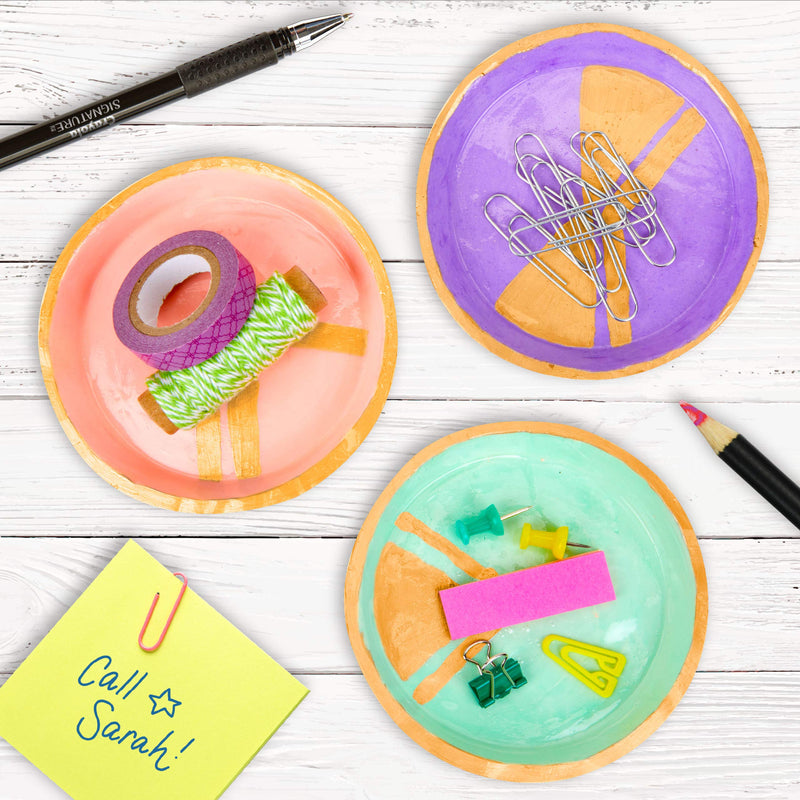 [Australia] - Crayola DIY Trinket Tray, Versatile Catchall Dish, Unique Gifts for Mom, 8 Pieces Trinket Bowl 