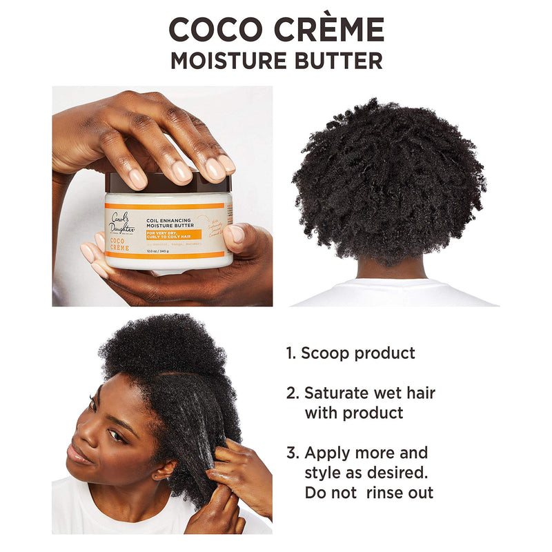 [Australia] - Carol’s Daughter Coco Creme Coil Enhancing Moisture Butter for Very Dry Hair, with Coconut Oil and Mango Butter, Paraben Free and Silicone Free Butter for Curly Hair, 12 oz 