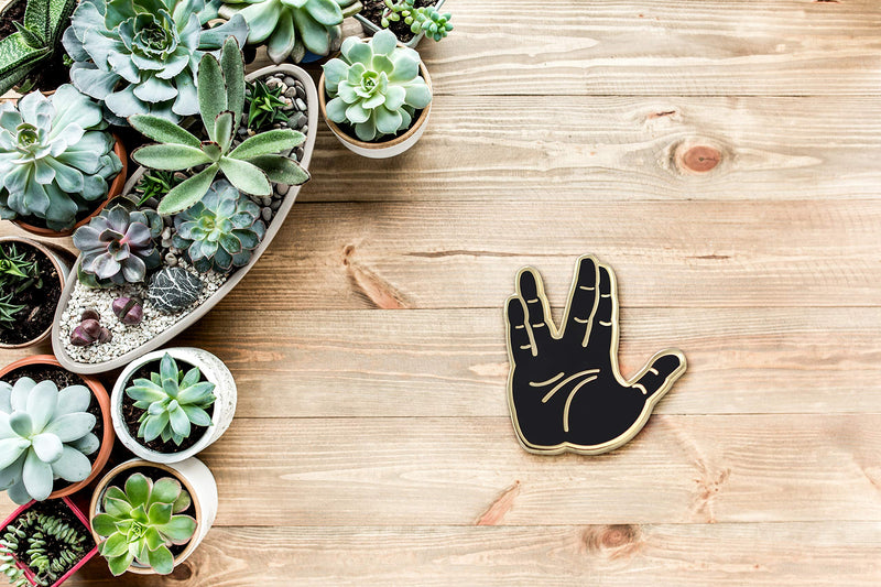 [Australia] - Live Long & Prosper Emoji Enamel Pin - Fan Made Star Trek Pin 