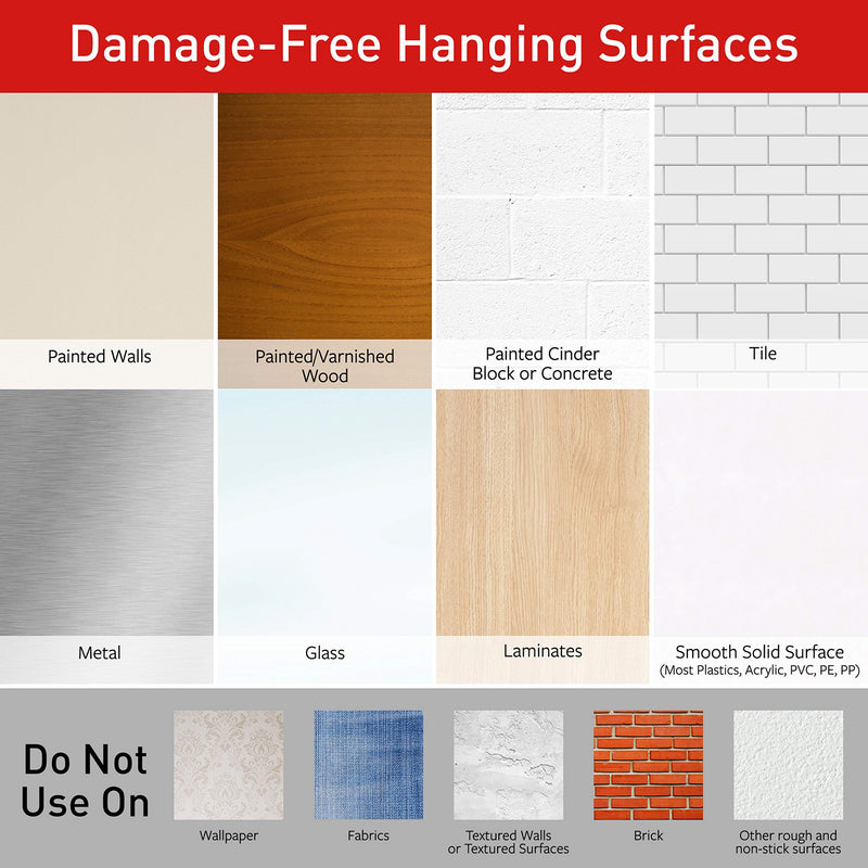 [Australia] - Command Large Traditional Plastic Hook, Brushed Nickel, 1-Hook, 2-Strips, Organize Damage-Free 1 Hook 