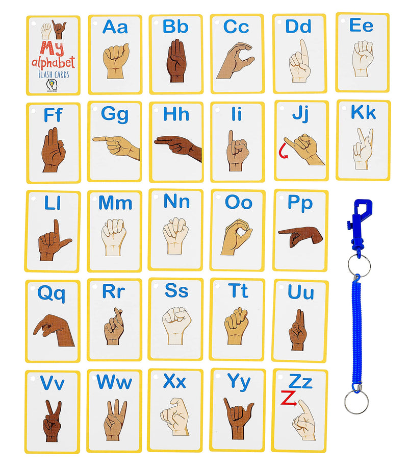 [Australia] - My ASL Alphabet Flash Cards 26 Alphabet Toddlers American Sign Language Flash Cards Set, Learn ASL and it’s a First Alphabet Flash Cards 