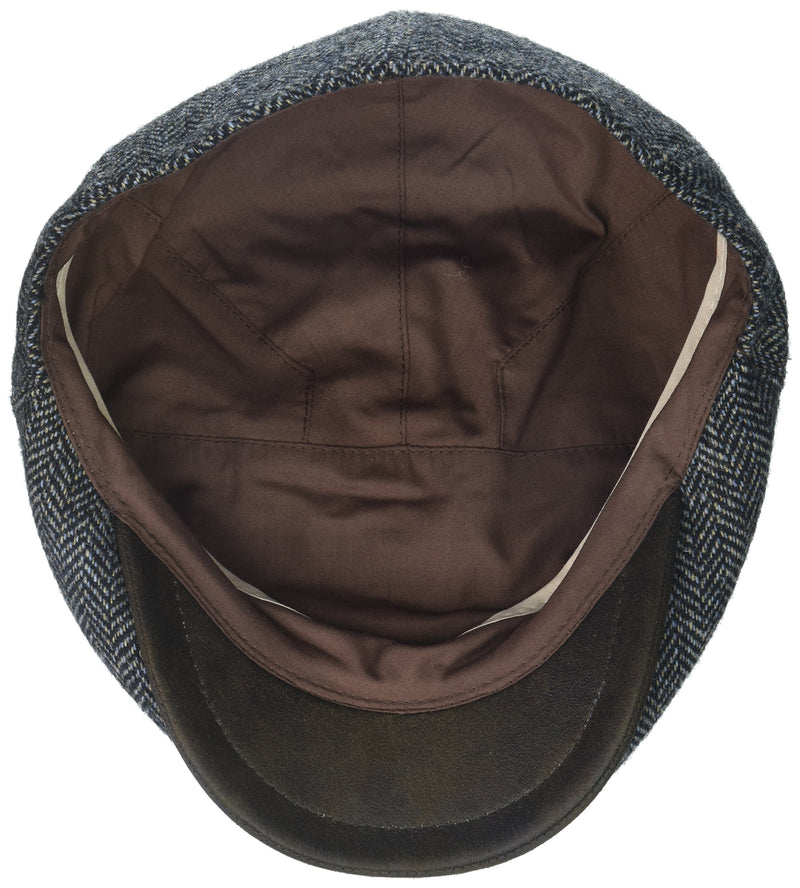 [Australia] - Henschel Men's Herringbone New Shape Ivy Hat with Suede Visor X-Large Gray 
