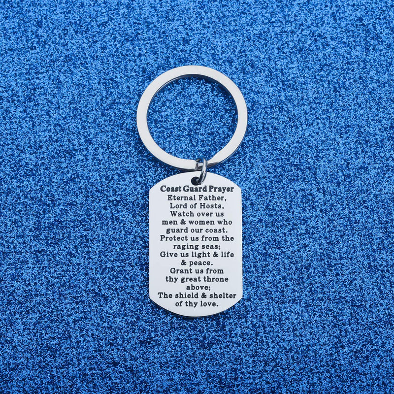 [Australia] - WUSUANED Coast Guard Gift Coast Guard Prayer Keychain Military Jewelry Deployment Gift 