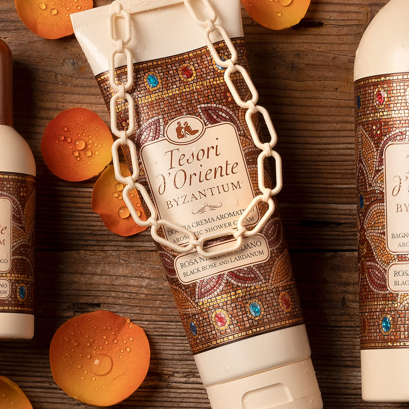 [Australia] - Tesori d'Oriente Shower Gel for Women & Men, Shower Gel Body Wash, Womens Shower Gel, Essential Ingredients for Body Wash & Skin Care - 250 Ml-8.45us Fl Oz- [Italian Import ]--(Byzantium) Black Rose & Labdanum 