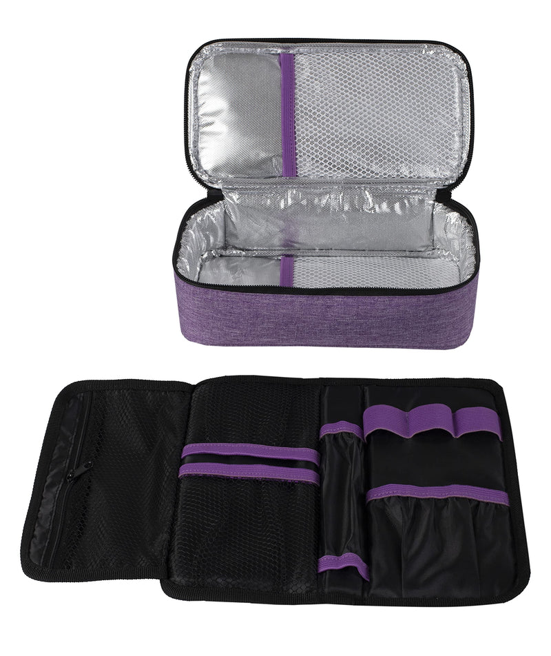 [Australia] - ALLCAMP Insulin Cooler Travel Bag for Diabetic Organize Medication with 4 Ice Packs (Medium（Oxford）, Purple) Medium（Oxford） 