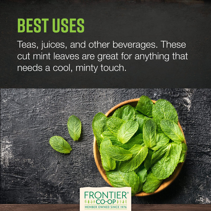 [Australia] - Frontier Co-Op Bulk Cut & Sifted Peppermint Leaf (Mentha Piperita) for Tea, (16oz / 1lb.) | Organic and Sustainably Sourced 