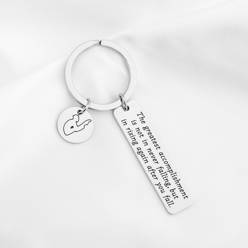 [Australia] - FUSTMW Platform Diving Gifts Keychain Springboard Diving Gifts Diving Swimmer Gifts for Diving Athlete Inspirational Gifts silver 