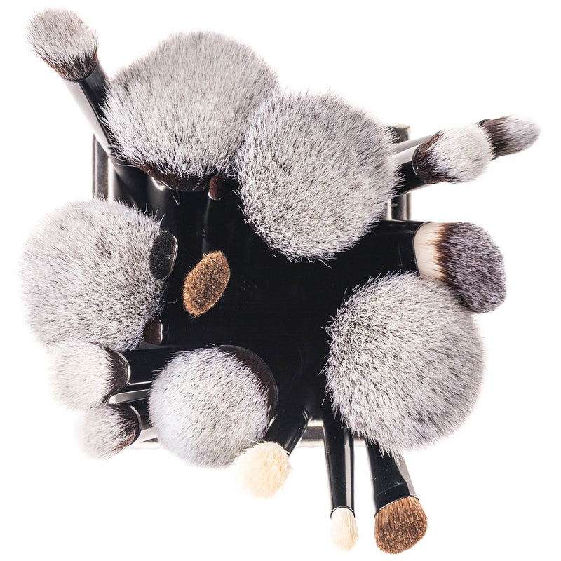 [Australia] - SHANY Artisan’s Easel – Elite Cosmetics Brush Collection, Complete Kabuki Makeup Brush Set with Standing Convertible Brush Holder, 18 pcs BLACK 