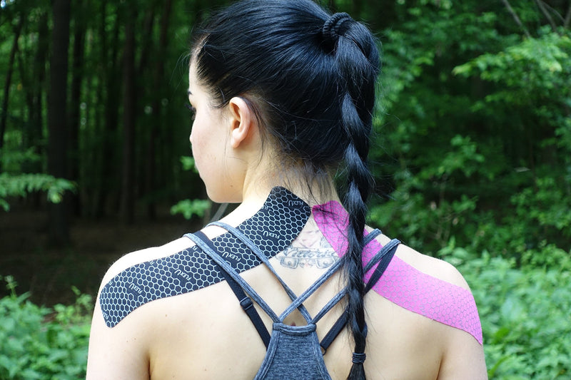 [Australia] - FlexU Kinesiology Tape - 140 Ultra-Thin Hypoallergenic Latex-Free 2" Wide x 10” Long Pre-Cut Strips Designed for Knee, Shoulder & Back Support Pink Pre-Cut 