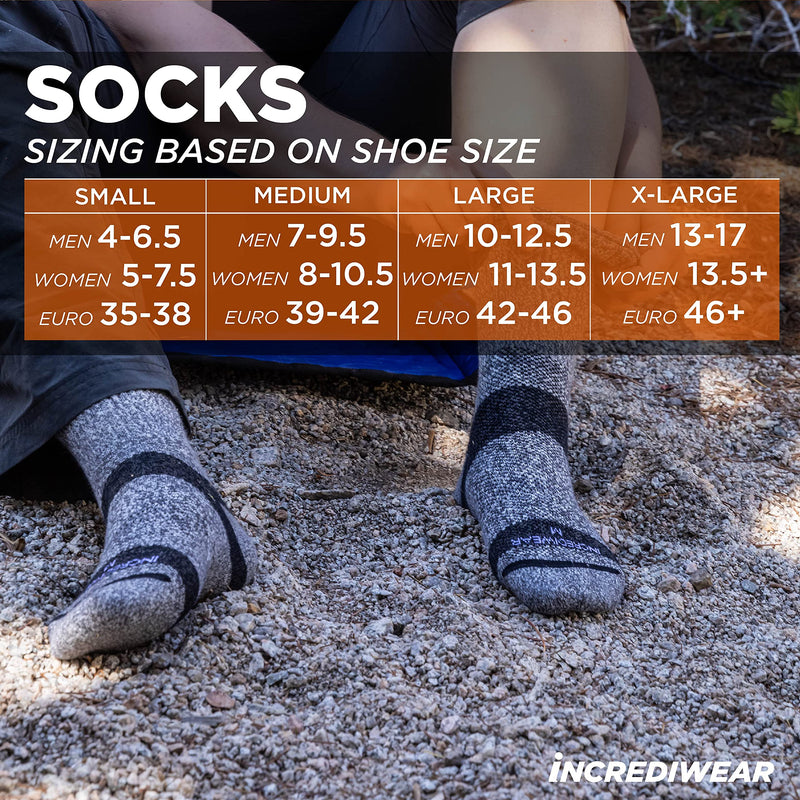 [Australia] - Incrediwear Circulation Socks – Socks for Foot Circulation (Grey, Large) Grey 