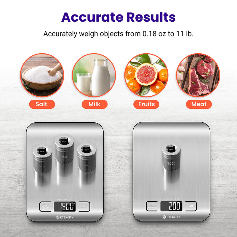 [Australia] - Etekcity Smart Scale for Body Weight Body Analyzer Machine and Food Kitchen Scale 304 Stainless Steel 