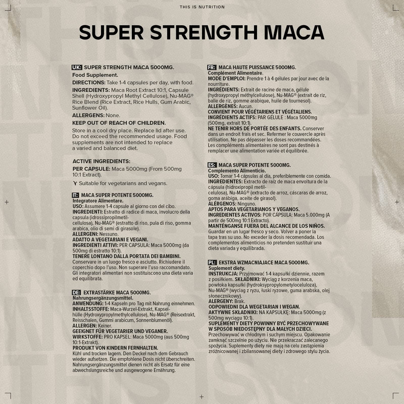 [Australia] - Bulk Super Strength Maca Capsules, 5000 mg, Pack of 90, Packaging May Vary 