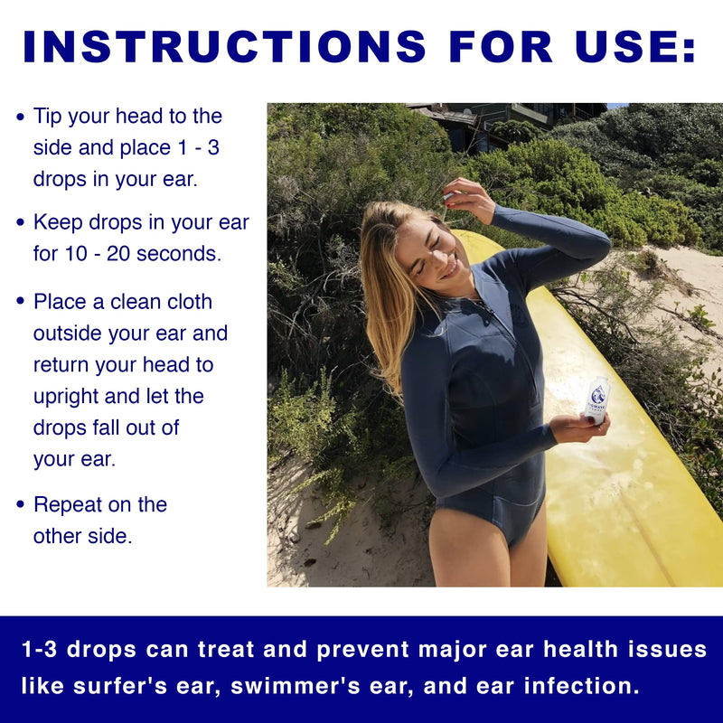 [Australia] - BigWave Drops - Ear Drops Formulated to Treat Swimmer's Ear - Surfer's Ear - Ear Infections - Made to Heal, Dry, & Soothe to Reduce Ear Pain - Designed to Improve Earwax Removal & Reduce Inflammation 