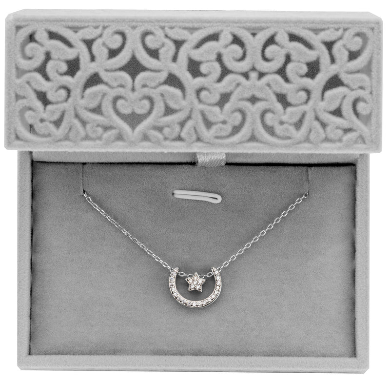 [Australia] - Hollow Velvet Necklace Pendant Gift Box/Jewelry Box (Gray) Gray 