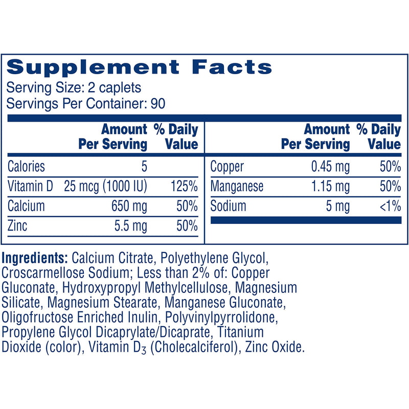 [Australia] - Citracal Maximum Plus Highly Soluble, Easily Digested, 630 mg Calcium Citrate With 1000 IU Vitamin D3, Bone Health Supplement for Adults, Caplets, 180 Count 