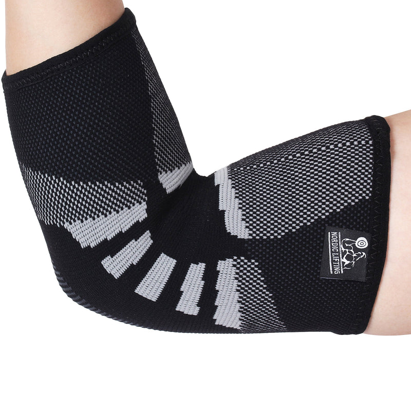 [Australia] - Elbow Compression Sleeves (1 Pair) - Support for Tendonitis Prevention & Recovery (Large) Large 