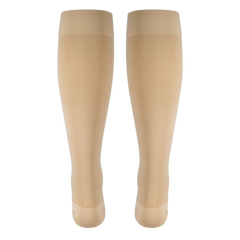 [Australia] - NuVein Medical Compression Stockings, 15-20 mmHg Support for Women & Men, Knee Length, Closed Toe, Beige, X-Large X-Large (15-20 mmHg) 