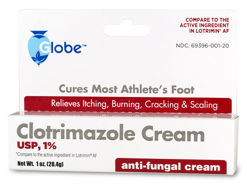[Australia] - Globe Clotrimazole Antifungal Cream 1% (1 oz) | Relieves The itching, Burning, Cracking and Scaling associated with fungal infections | (10- Pack) 