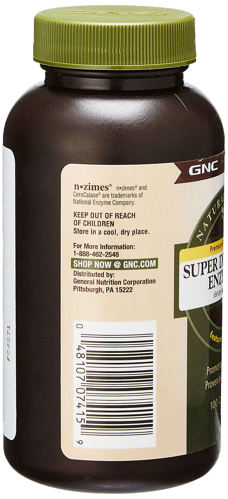 [Australia] - GNC Natural Brand Super Digestive Enzymes, 100 Capsules, Supports Protein, Carbohydrate and Fat Digestion 