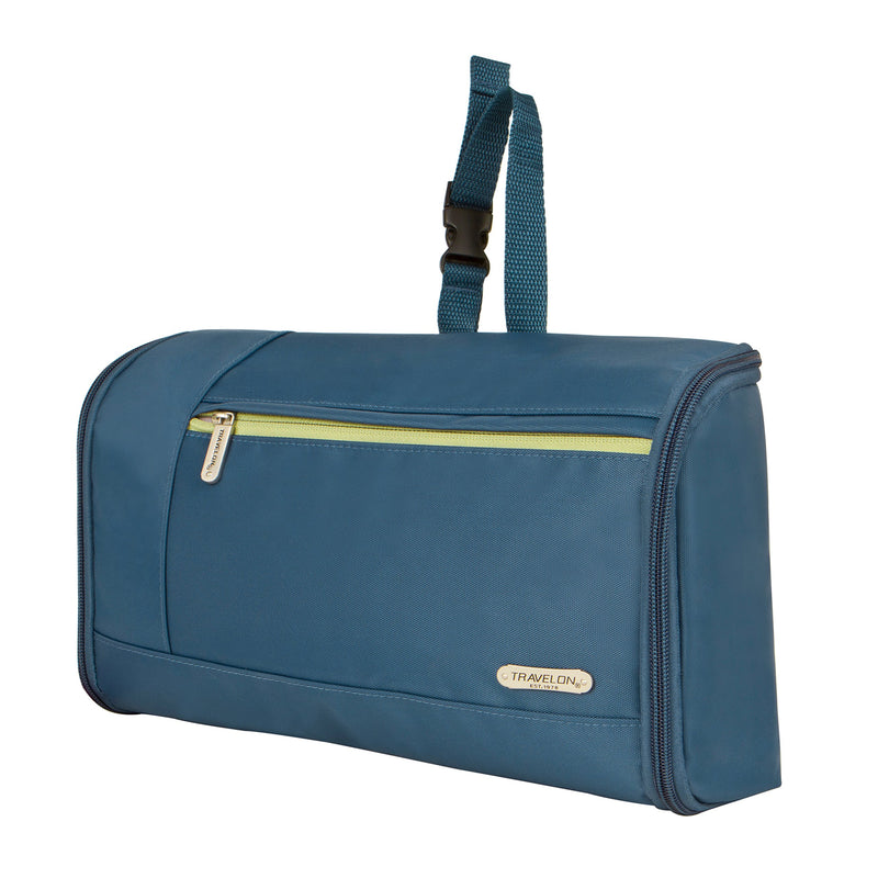 [Australia] - Travelon Flat-out Toiletry Kit Steel Blue, 9.25 x 7 x 4.25 